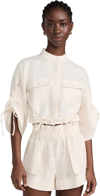 Hevron Eva Top Ivory In Ivory