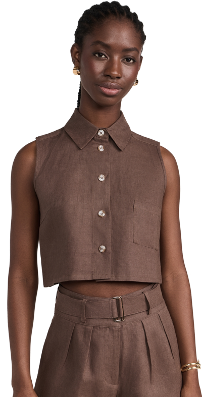 Hevron Katja Top Chocolate In Brown