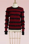 RED VALENTINO KNIT SWEATER WITH RUFFLES,NR3KC07M36N/05N