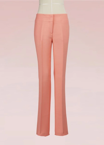 Emilio Pucci Wool And Silk Cropped Pants In Orange