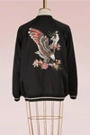 RED VALENTINO EMBROIDERED EAGLE BOMBER JACKET,NR3CI0E033T/0NA