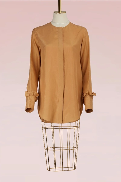 Nina Ricci Silk Blouse In Camel