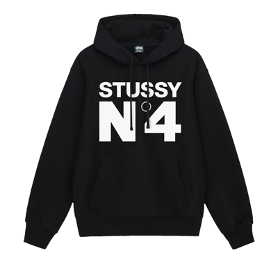 Pre-owned Stussy No.4 Hoodie 'black'