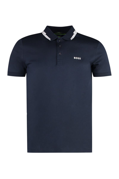 Hugo Boss Short Sleeve Polo Shirt In Blue