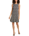 Tommy Bahama Darcy Chic Cheetah Flounce Mini Dress In Black