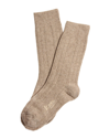 Stems Ribbed Lux Cashmere Socks In Oat