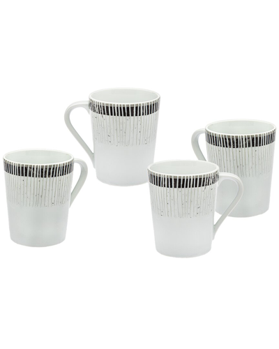 Ricci Argentieri Set Of 4 Payton Coffee Mug In White