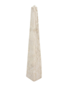 Bidkhome Travertine Obelisk Large In Beige