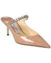 Jimmy Choo Bing 65 Patent Leather Mules In Neutral