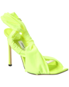 Jimmy Choo Green Neon Apple Leather Glossy Jersey Sandals In Green