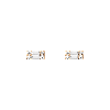 Aurate New York Baguette Diamond Illusion Studs (large) In Rose