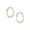 Aurate New York Crossover Hoop Earrings In Yellow
