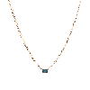 Aurate New York X Michelle: Tranquility Blue Topaz Chain Necklace In Yellow