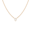 Aurate New York Xl Diamond Pear Bezel Necklace In White