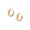 Aurate New York Gold Smooth Arch Hoops Medium In Yellow