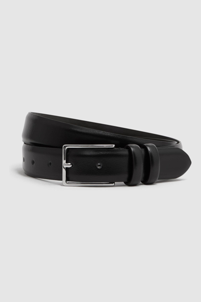 Reiss Dante - Black Smooth Leather Belt, 36