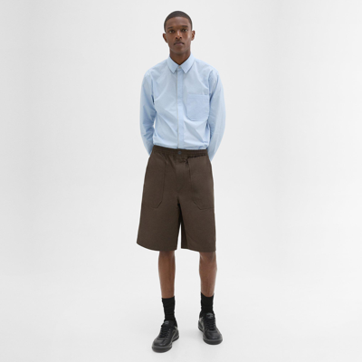 Theory Cotton-blend Pull-on Short In Deep Tundra