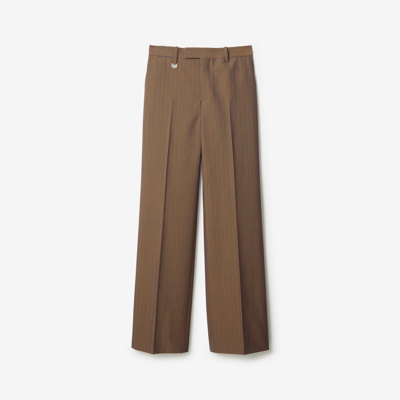 Burberry Wool Tailored Trousers In Tawny