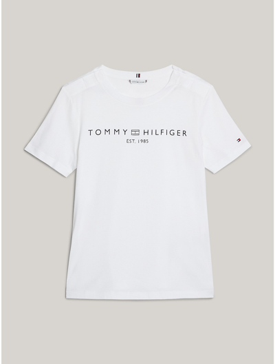 Tommy Hilfiger Hilfiger Logo T In Optic White