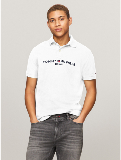 Tommy Hilfiger Regular Fit Embroidered Tommy Logo Polo In Fresh White
