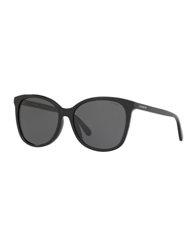 Coach Monochromatic Square Sunglasses In Black