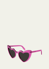 Saint Laurent Lou Lou Sunglasses In Pink