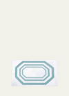 The Lino Essential Aqua Tablecloth, 71" X 125" In Aqua