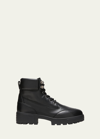 GIVENCHY LEATHER LACE-UP ANKLE BOOTIES