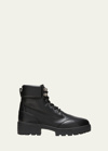 Givenchy Trekker Leather Lace-up Hiker Boots In Black