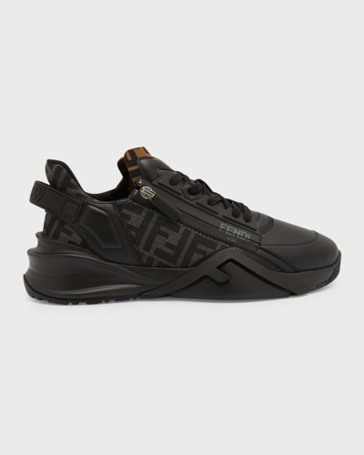 FENDI MEN'S FF FLOW MID-TOP SNEAKERS