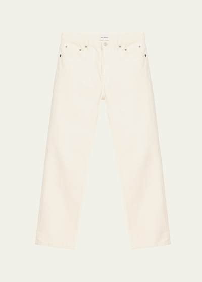 Frame The Straight Leg Jeans In Off White