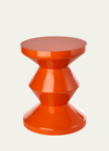 Polspotten Zig Zag Stool In Orange