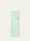 Smeg Fab28 Retro-style Refrigerator With Internal Freezer, Left Hinge In Pastel Green