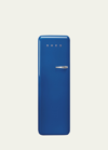 Smeg Fab28 Retro-style Refrigerator With Internal Freezer, Left Hinge In Blue