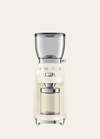 Smeg Off-white Retro-style Coffee Grinder In Pastel Blue