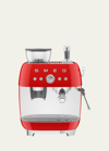 Smeg 50s Retro Style Aesthetic Espresso Coffee Machine In Red