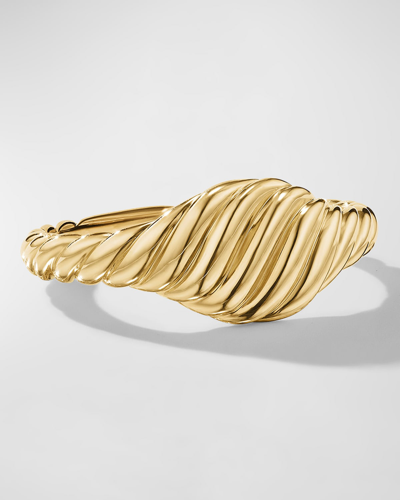 David Yurman Sculpted Cable Pinky Ring In 18k Gold, 7mm