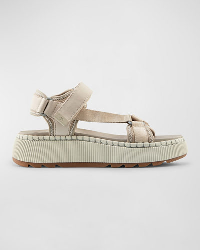 Cougar Spray T-strap Sporty Sandals In Oyster