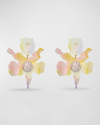 Lele Sadoughi Lily Crystal Earrings In Apricot Ombre