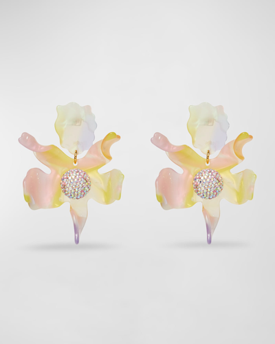 Lele Sadoughi Lily Crystal Earrings In Apricot Ombre
