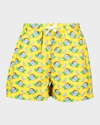 Rachel Riley Coconut-print Swim Shorts In Yellow