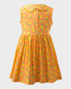 Rachel Riley Pineapple-print Sleeveless Dress In Orange