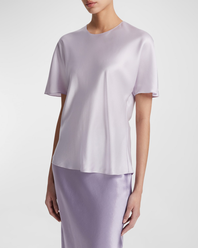 VINCE BIAS SILK SATIN T-SHIRT