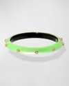 Alexis Bittar Crystal Studded Hinge Bracelet In Green