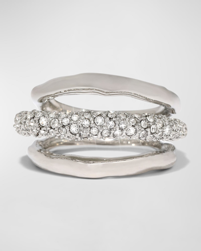 Alexis Bittar Solanales Crystal Orbitting Ring In Silver