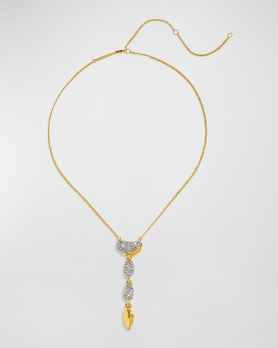 Alexis Bittar Solanales Crystal Pebble Drop Necklace In Crystals