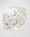 ALEXIS BITTAR CONFETTI CRYSTAL LUCITE PUFFY RING