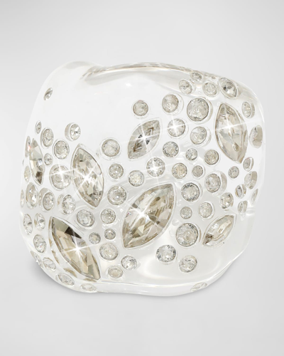 Alexis Bittar Confetti Crystal Lucite Puffy Ring In Metallic