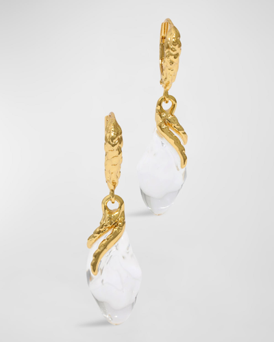 Alexis Bittar Liquid Vine Lucite Raindrop Leverback Earrings