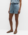 Rails Foster Paperbag Denim Shorts In Faded Indigo